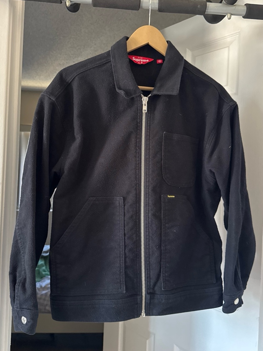 Supreme Black Jacket with Red Label
